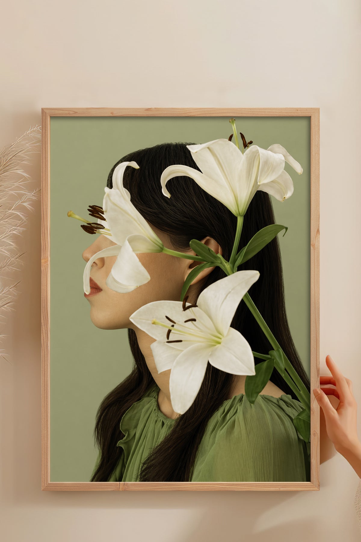 HOMEPACK Ahşap Çerçeveli Tablo Çerçeveli Poster Sanatsal Modern Duvar Dekoru BEK-8445