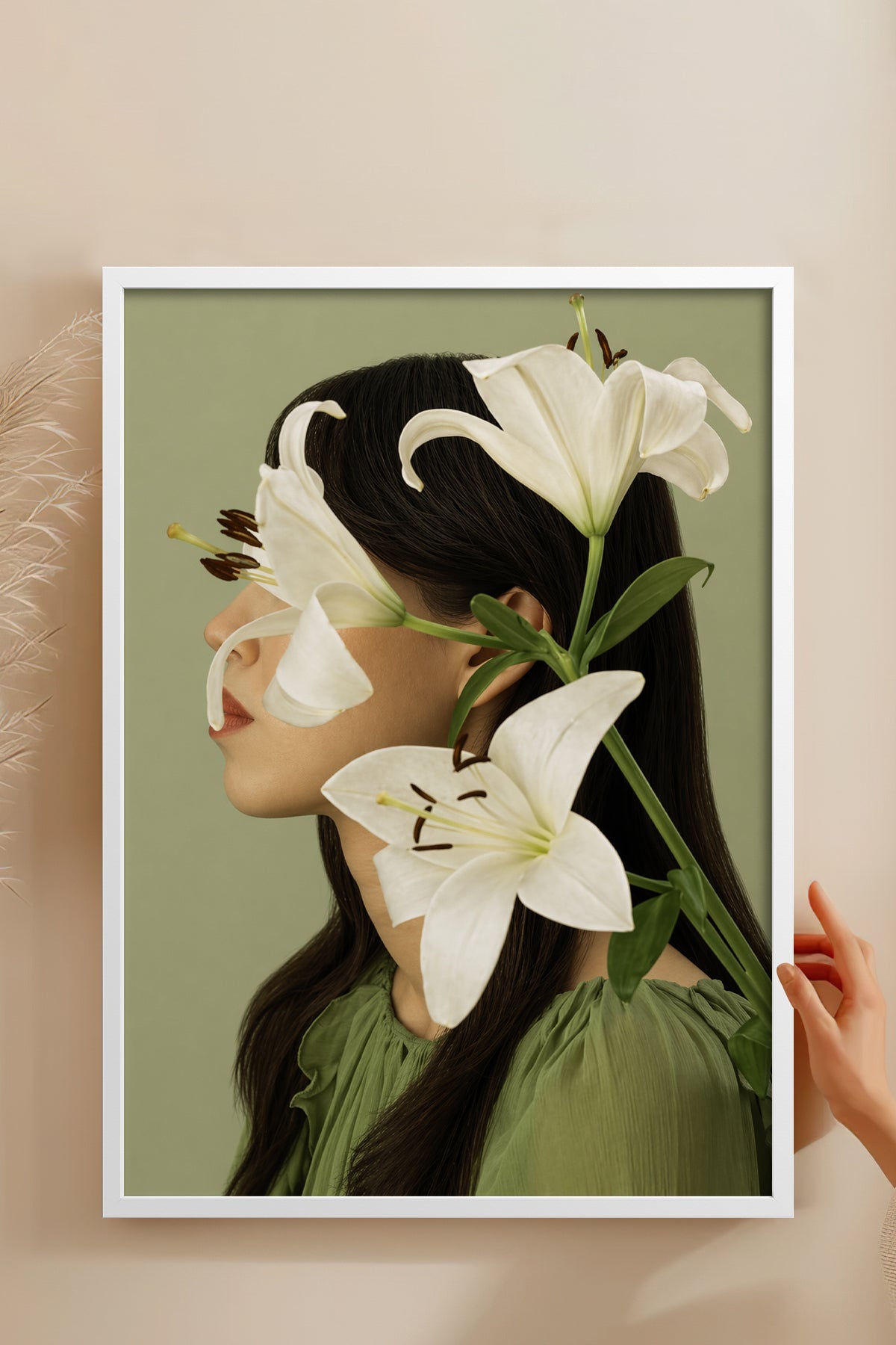 HOMEPACK Ahşap Çerçeveli Tablo Çerçeveli Poster Sanatsal Modern Duvar Dekoru BEK-8445