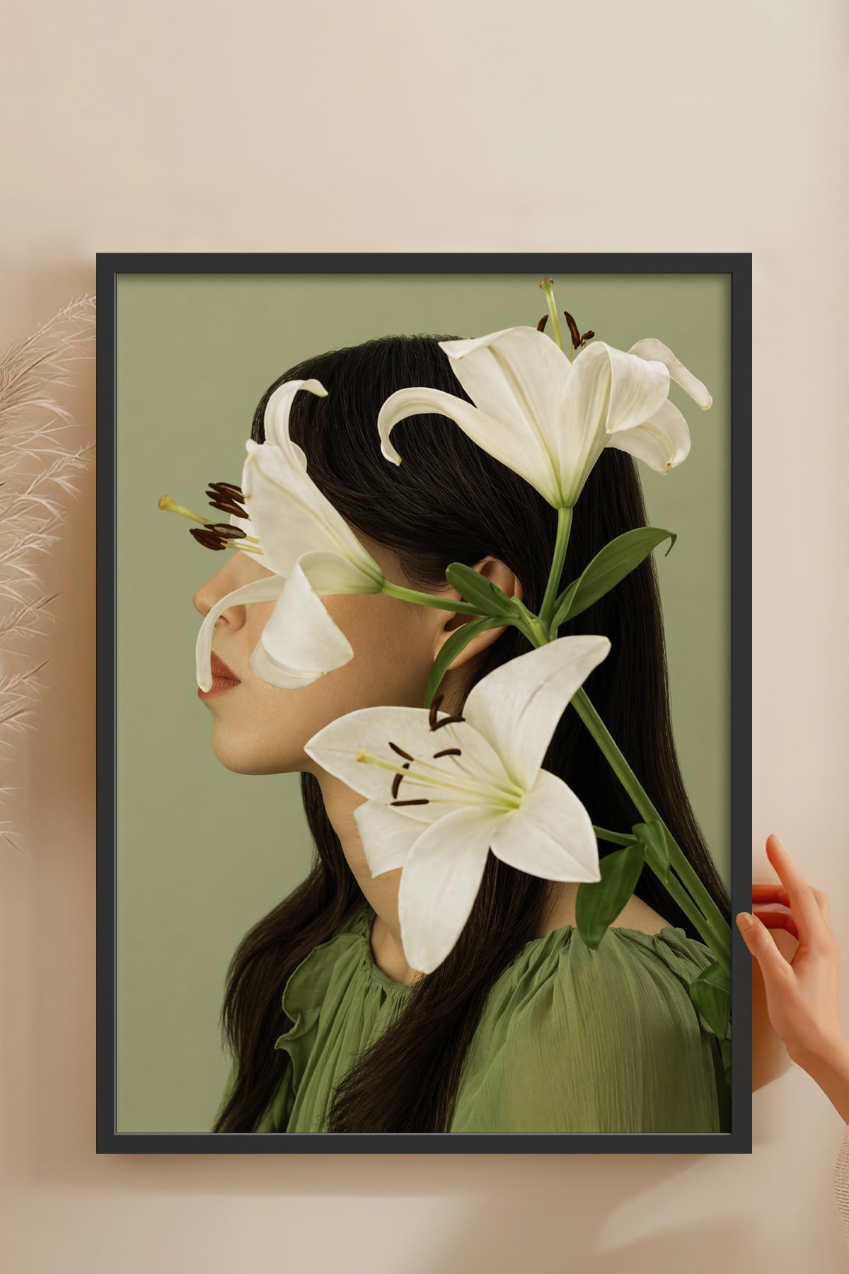 HOMEPACK Ahşap Çerçeveli Tablo Çerçeveli Poster Sanatsal Modern Duvar Dekoru BEK-8445