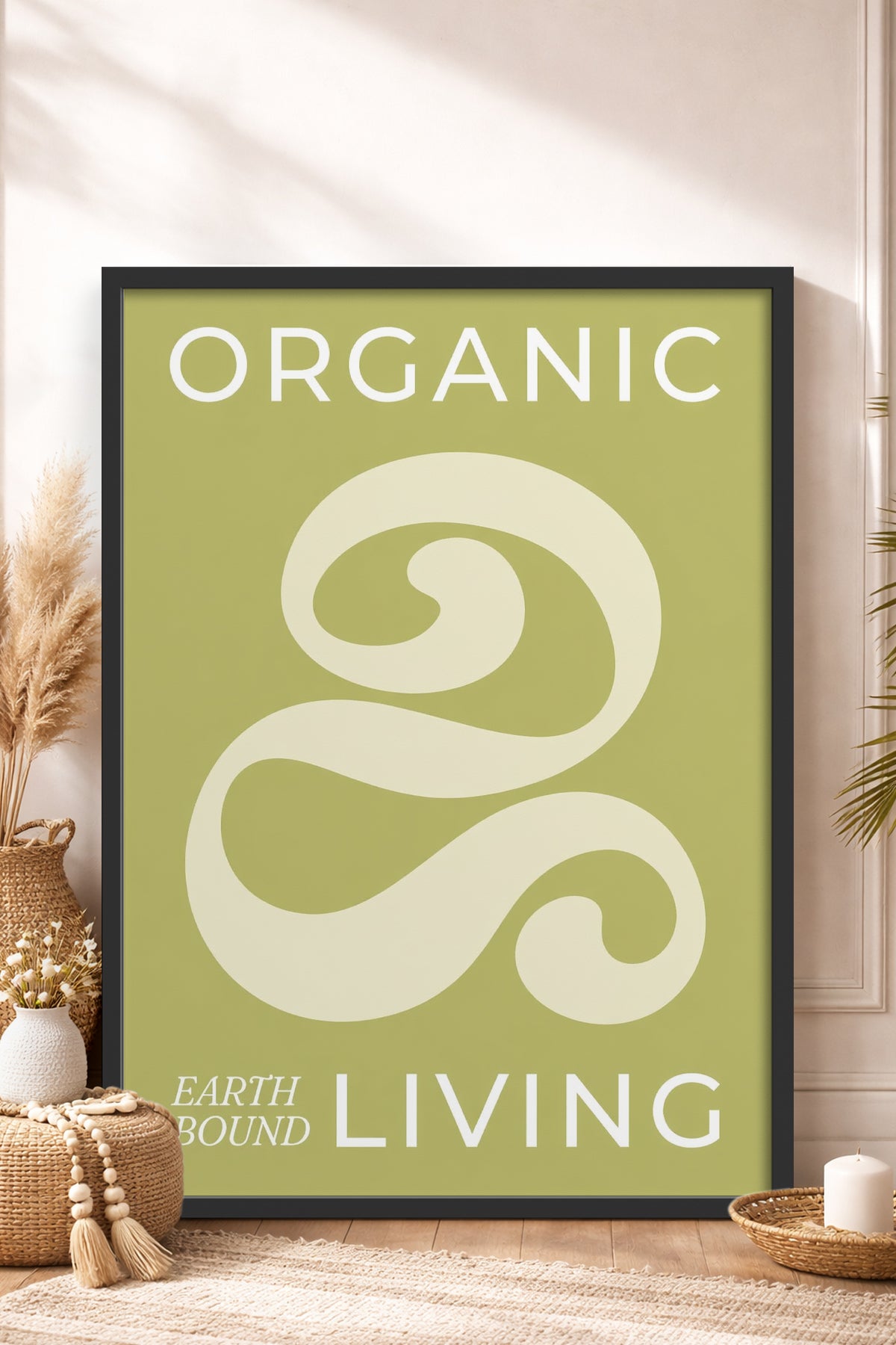 HOMEPACK Ahşap Çerçeveli Tablo Çerçeveli Poster Sanatsal Modern Duvar Dekoru BEK-8446