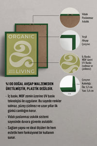 HOMEPACK Ahşap Çerçeveli Tablo Çerçeveli Poster Sanatsal Modern Duvar Dekoru BEK-8446