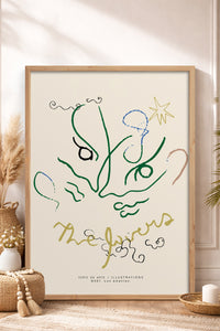 HOMEPACK Ahşap Çerçeveli Tablo Çerçeveli Poster Sanatsal Modern Duvar Dekoru BEK-8447