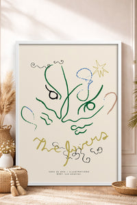 HOMEPACK Ahşap Çerçeveli Tablo Çerçeveli Poster Sanatsal Modern Duvar Dekoru BEK-8447