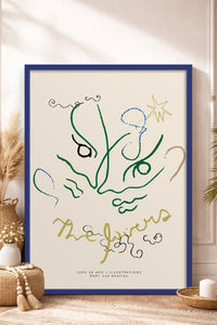 HOMEPACK Ahşap Çerçeveli Tablo Çerçeveli Poster Sanatsal Modern Duvar Dekoru BEK-8447