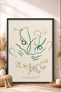 HOMEPACK Ahşap Çerçeveli Tablo Çerçeveli Poster Sanatsal Modern Duvar Dekoru BEK-8447
