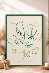 HOMEPACK Ahşap Çerçeveli Tablo Çerçeveli Poster Sanatsal Modern Duvar Dekoru BEK-8447