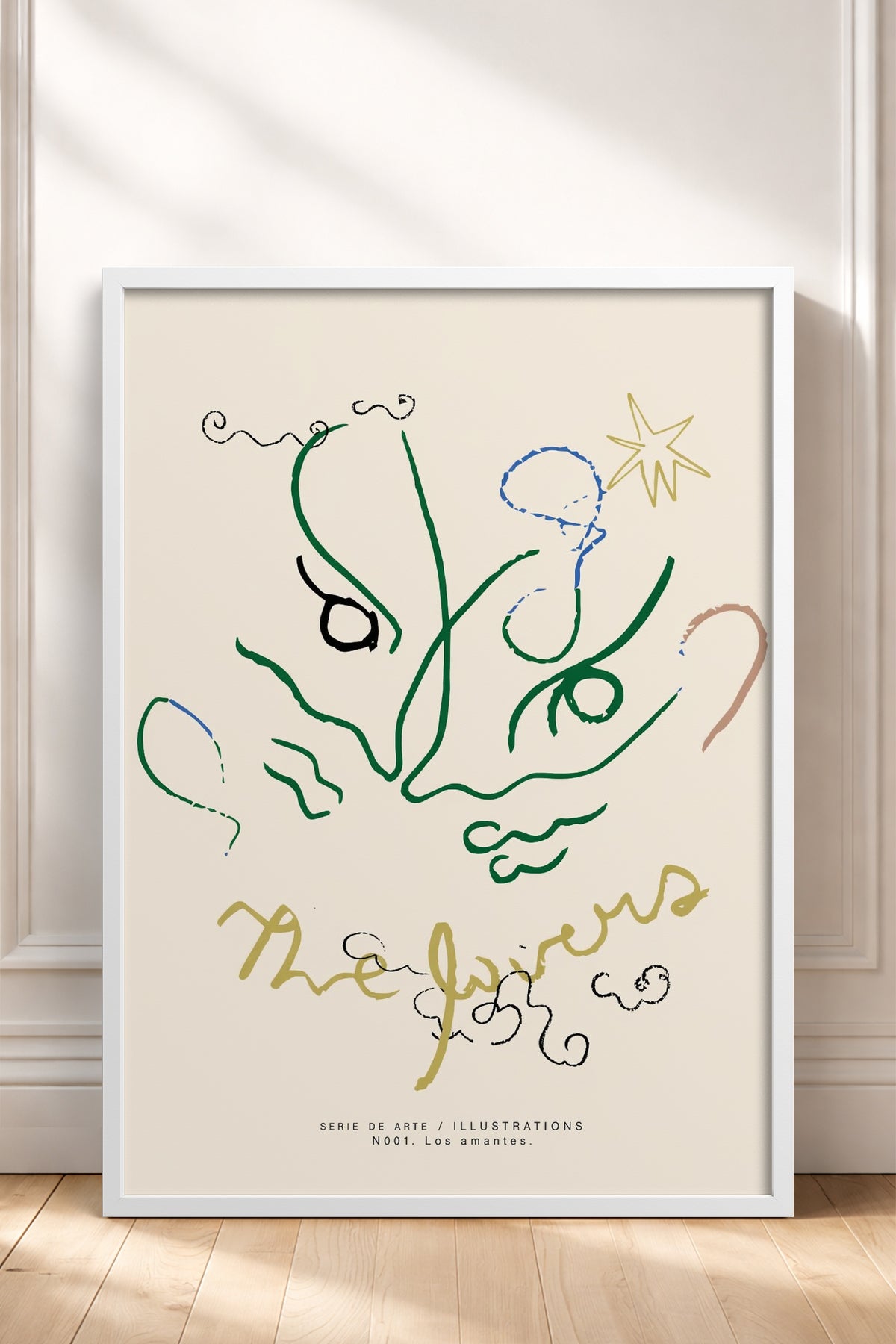 HOMEPACK Ahşap Çerçeveli Tablo Çerçeveli Poster Sanatsal Modern Duvar Dekoru BEK-8447
