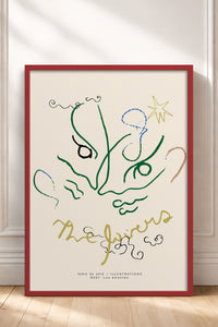 HOMEPACK Ahşap Çerçeveli Tablo Çerçeveli Poster Sanatsal Modern Duvar Dekoru BEK-8447