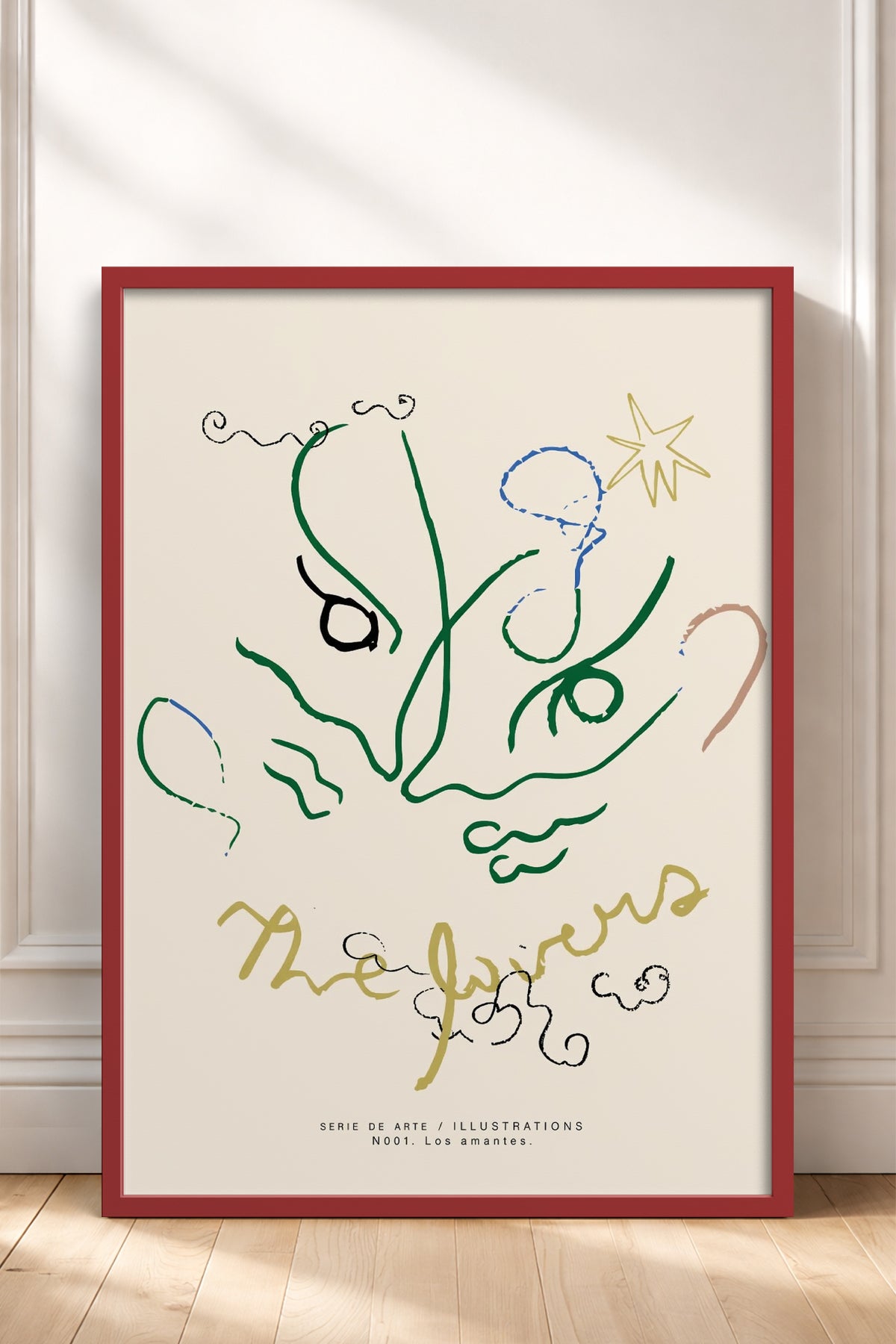 HOMEPACK Ahşap Çerçeveli Tablo Çerçeveli Poster Sanatsal Modern Duvar Dekoru BEK-8447