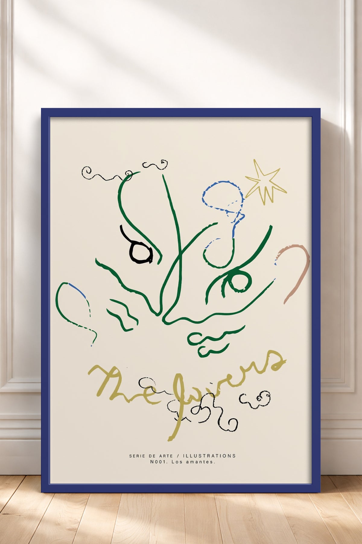HOMEPACK Ahşap Çerçeveli Tablo Çerçeveli Poster Sanatsal Modern Duvar Dekoru BEK-8447