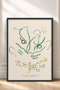 HOMEPACK Ahşap Çerçeveli Tablo Çerçeveli Poster Sanatsal Modern Duvar Dekoru BEK-8447