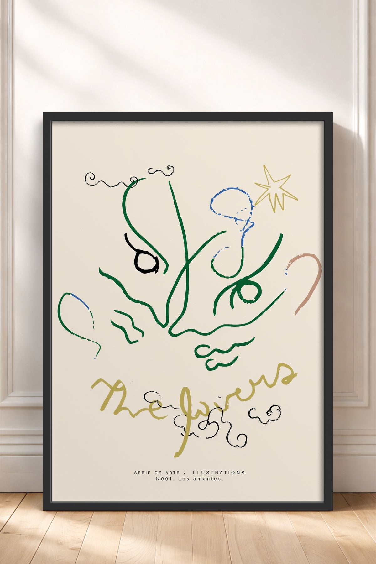 HOMEPACK Ahşap Çerçeveli Tablo Çerçeveli Poster Sanatsal Modern Duvar Dekoru BEK-8447