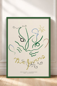 HOMEPACK Ahşap Çerçeveli Tablo Çerçeveli Poster Sanatsal Modern Duvar Dekoru BEK-8447
