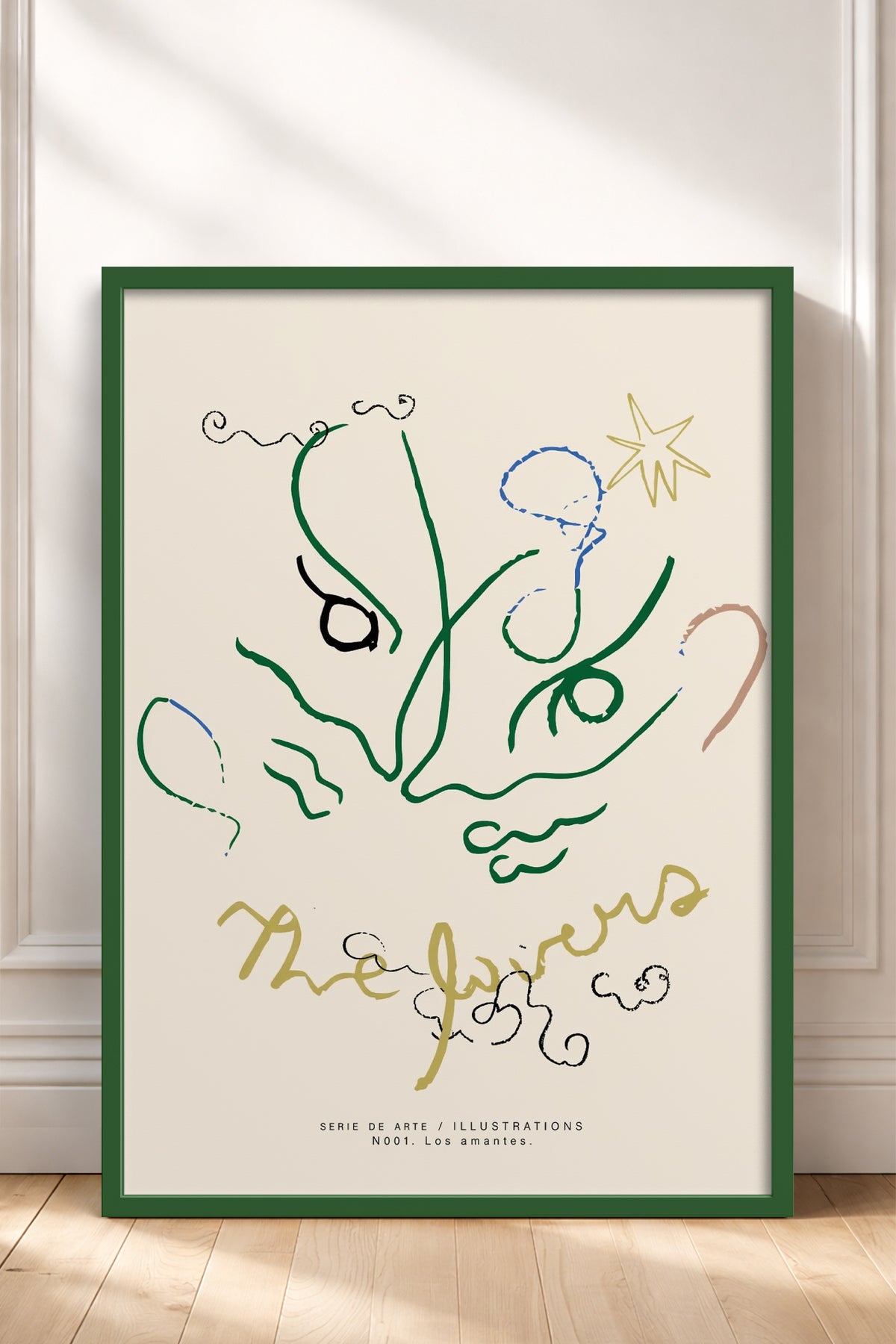 HOMEPACK Ahşap Çerçeveli Tablo Çerçeveli Poster Sanatsal Modern Duvar Dekoru BEK-8447