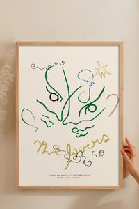 HOMEPACK Ahşap Çerçeveli Tablo Çerçeveli Poster Sanatsal Modern Duvar Dekoru BEK-8447
