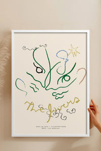 HOMEPACK Ahşap Çerçeveli Tablo Çerçeveli Poster Sanatsal Modern Duvar Dekoru BEK-8447