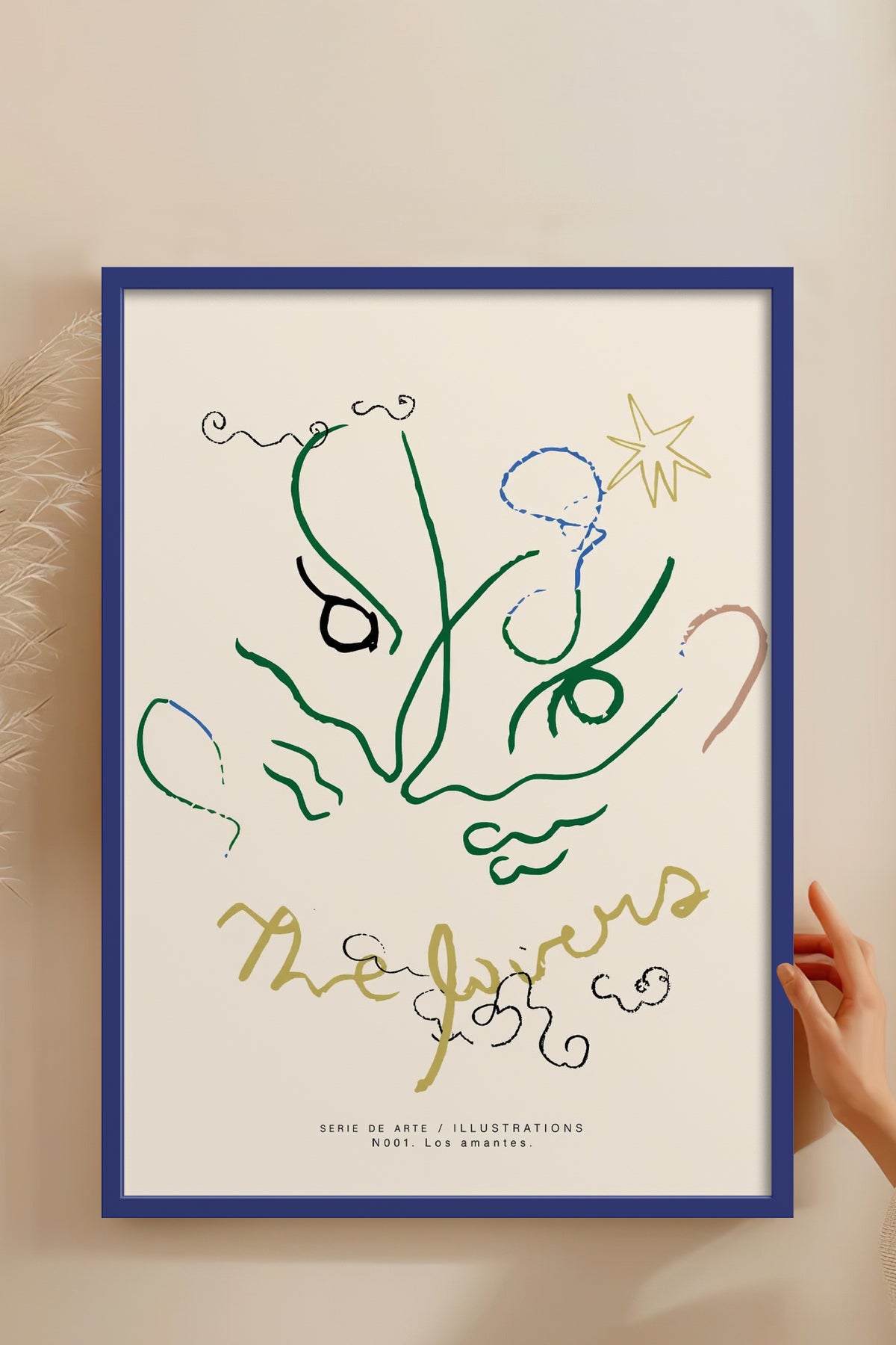 HOMEPACK Ahşap Çerçeveli Tablo Çerçeveli Poster Sanatsal Modern Duvar Dekoru BEK-8447