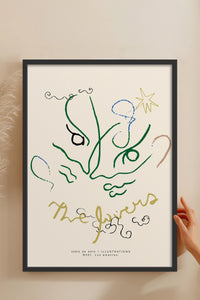 HOMEPACK Ahşap Çerçeveli Tablo Çerçeveli Poster Sanatsal Modern Duvar Dekoru BEK-8447