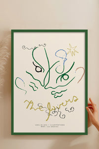 HOMEPACK Ahşap Çerçeveli Tablo Çerçeveli Poster Sanatsal Modern Duvar Dekoru BEK-8447
