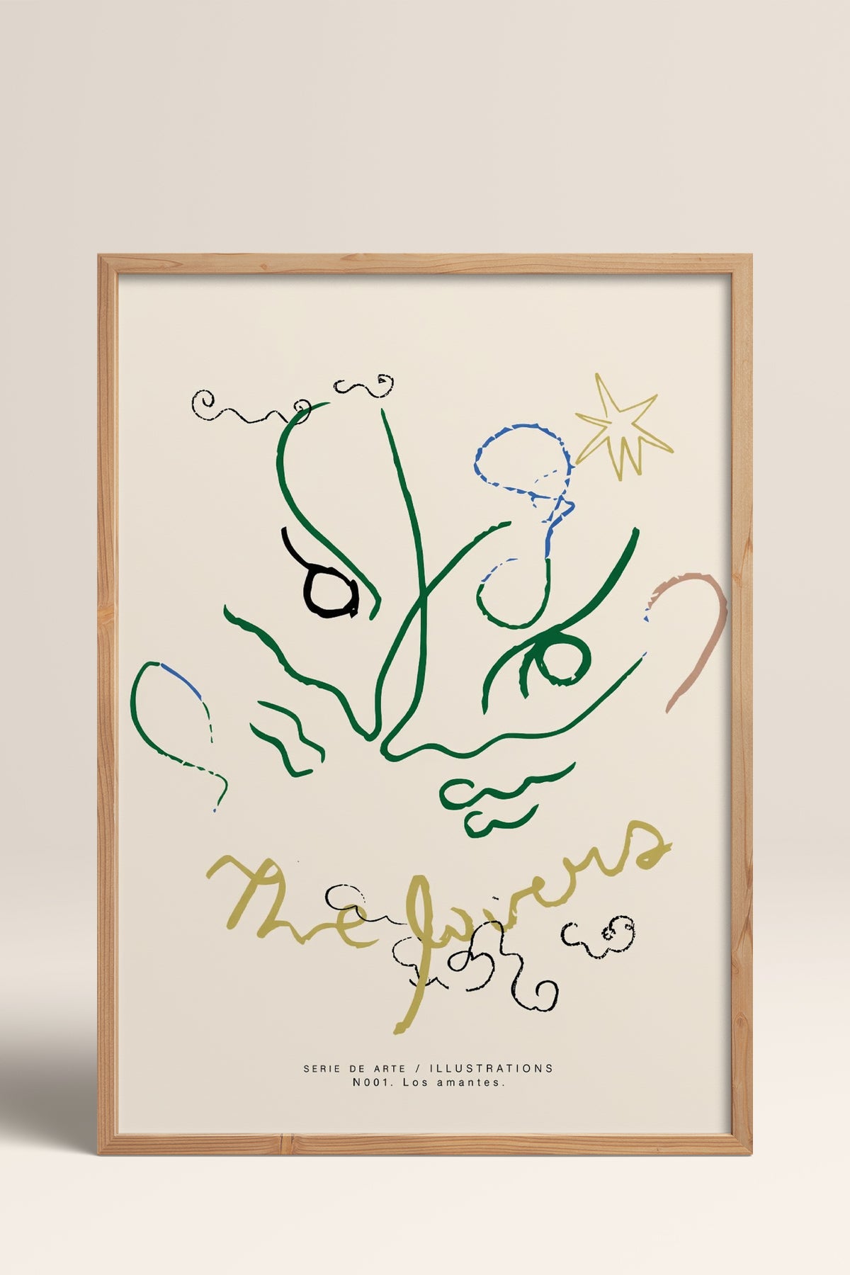 HOMEPACK Ahşap Çerçeveli Tablo Çerçeveli Poster Sanatsal Modern Duvar Dekoru BEK-8447