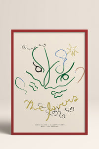 HOMEPACK Ahşap Çerçeveli Tablo Çerçeveli Poster Sanatsal Modern Duvar Dekoru BEK-8447