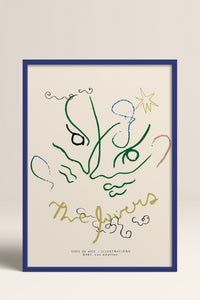 HOMEPACK Ahşap Çerçeveli Tablo Çerçeveli Poster Sanatsal Modern Duvar Dekoru BEK-8447