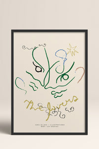 HOMEPACK Ahşap Çerçeveli Tablo Çerçeveli Poster Sanatsal Modern Duvar Dekoru BEK-8447