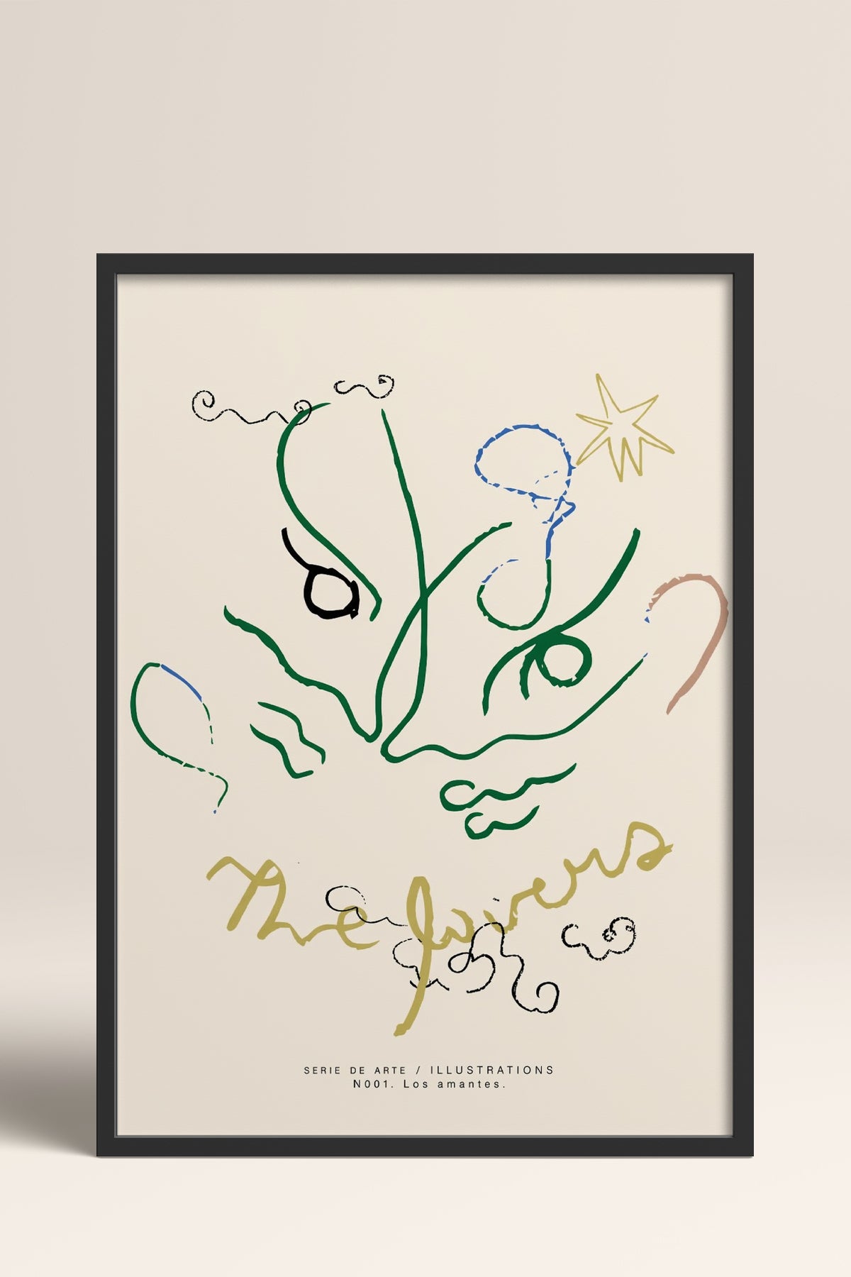 HOMEPACK Ahşap Çerçeveli Tablo Çerçeveli Poster Sanatsal Modern Duvar Dekoru BEK-8447