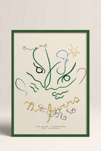 HOMEPACK Ahşap Çerçeveli Tablo Çerçeveli Poster Sanatsal Modern Duvar Dekoru BEK-8447