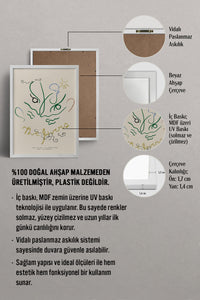 HOMEPACK Ahşap Çerçeveli Tablo Çerçeveli Poster Sanatsal Modern Duvar Dekoru BEK-8447