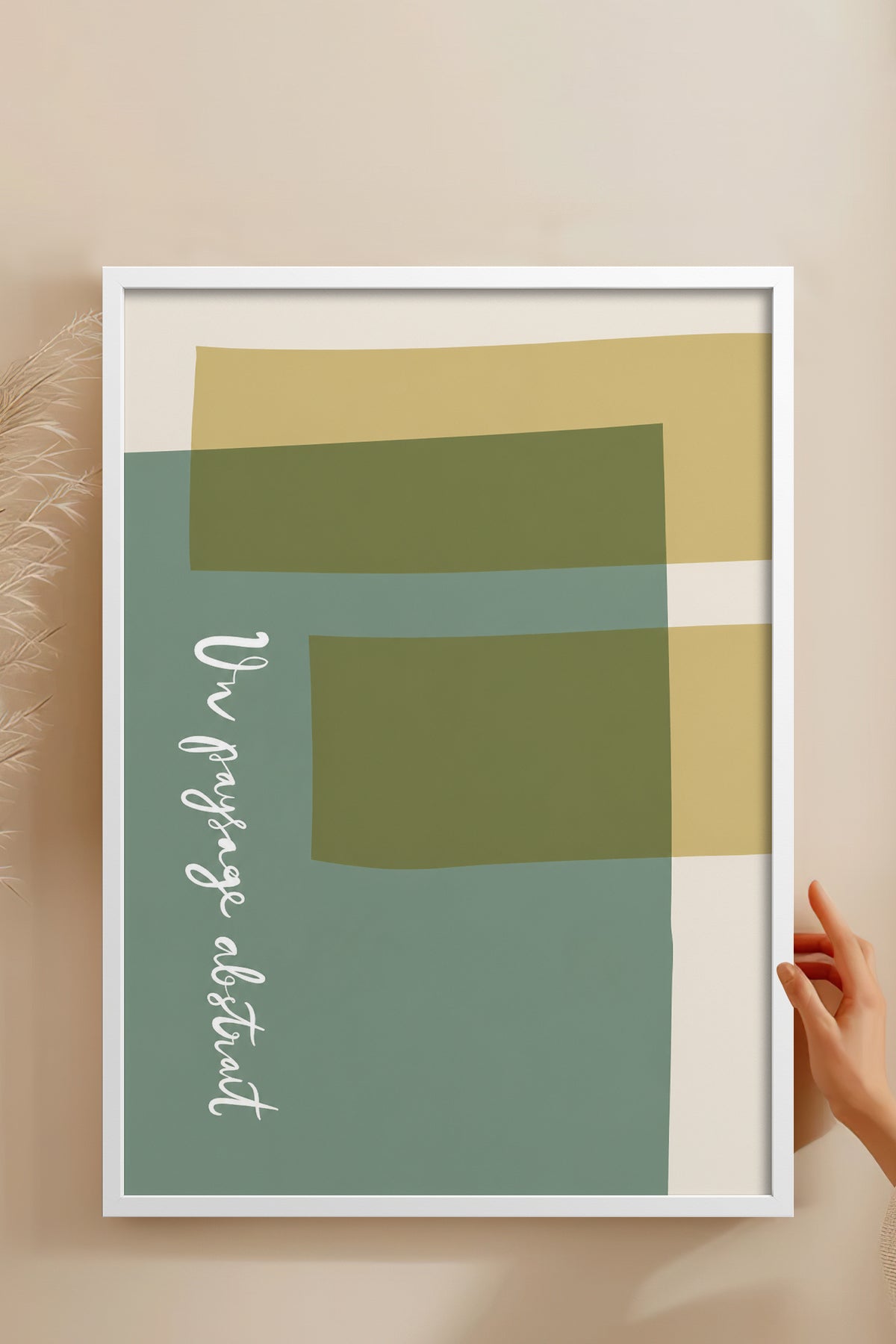HOMEPACK Ahşap Çerçeveli Tablo Çerçeveli Poster Sanatsal Modern Duvar Dekoru BEK-8448