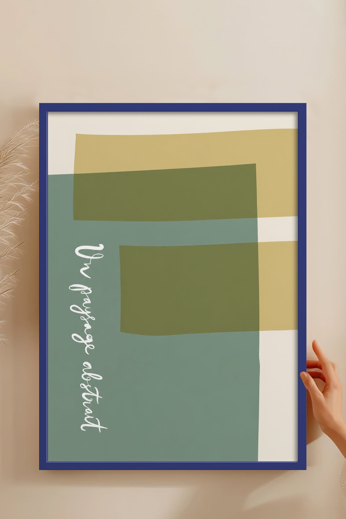 HOMEPACK Ahşap Çerçeveli Tablo Çerçeveli Poster Sanatsal Modern Duvar Dekoru BEK-8448