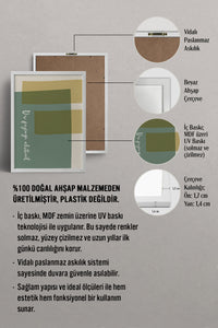 HOMEPACK Ahşap Çerçeveli Tablo Çerçeveli Poster Sanatsal Modern Duvar Dekoru BEK-8448