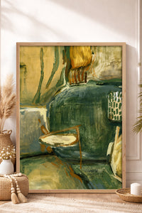 HOMEPACK Ahşap Çerçeveli Tablo Çerçeveli Poster Sanatsal Modern Duvar Dekoru BEK-8449
