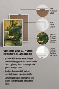 HOMEPACK Ahşap Çerçeveli Tablo Çerçeveli Poster Sanatsal Modern Duvar Dekoru BEK-8449