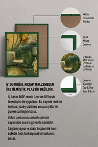 HOMEPACK Ahşap Çerçeveli Tablo Çerçeveli Poster Sanatsal Modern Duvar Dekoru BEK-8449