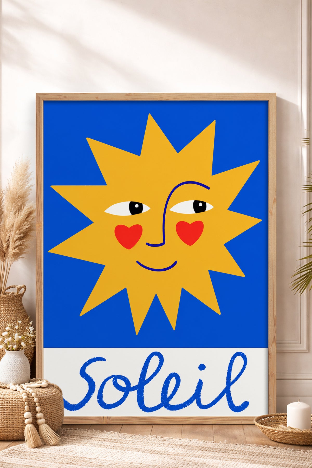 HOMEPACK Ahşap Çerçeveli Tablo Çerçeveli Poster Sanatsal Modern Duvar Dekoru BEK-8450