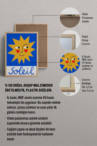 HOMEPACK Ahşap Çerçeveli Tablo Çerçeveli Poster Sanatsal Modern Duvar Dekoru BEK-8450