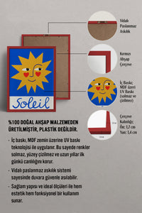 HOMEPACK Ahşap Çerçeveli Tablo Çerçeveli Poster Sanatsal Modern Duvar Dekoru BEK-8450