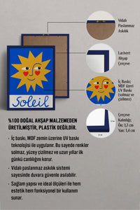 HOMEPACK Ahşap Çerçeveli Tablo Çerçeveli Poster Sanatsal Modern Duvar Dekoru BEK-8450