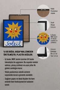 HOMEPACK Ahşap Çerçeveli Tablo Çerçeveli Poster Sanatsal Modern Duvar Dekoru BEK-8450