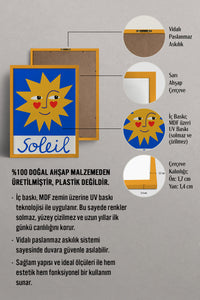 HOMEPACK Ahşap Çerçeveli Tablo Çerçeveli Poster Sanatsal Modern Duvar Dekoru BEK-8450