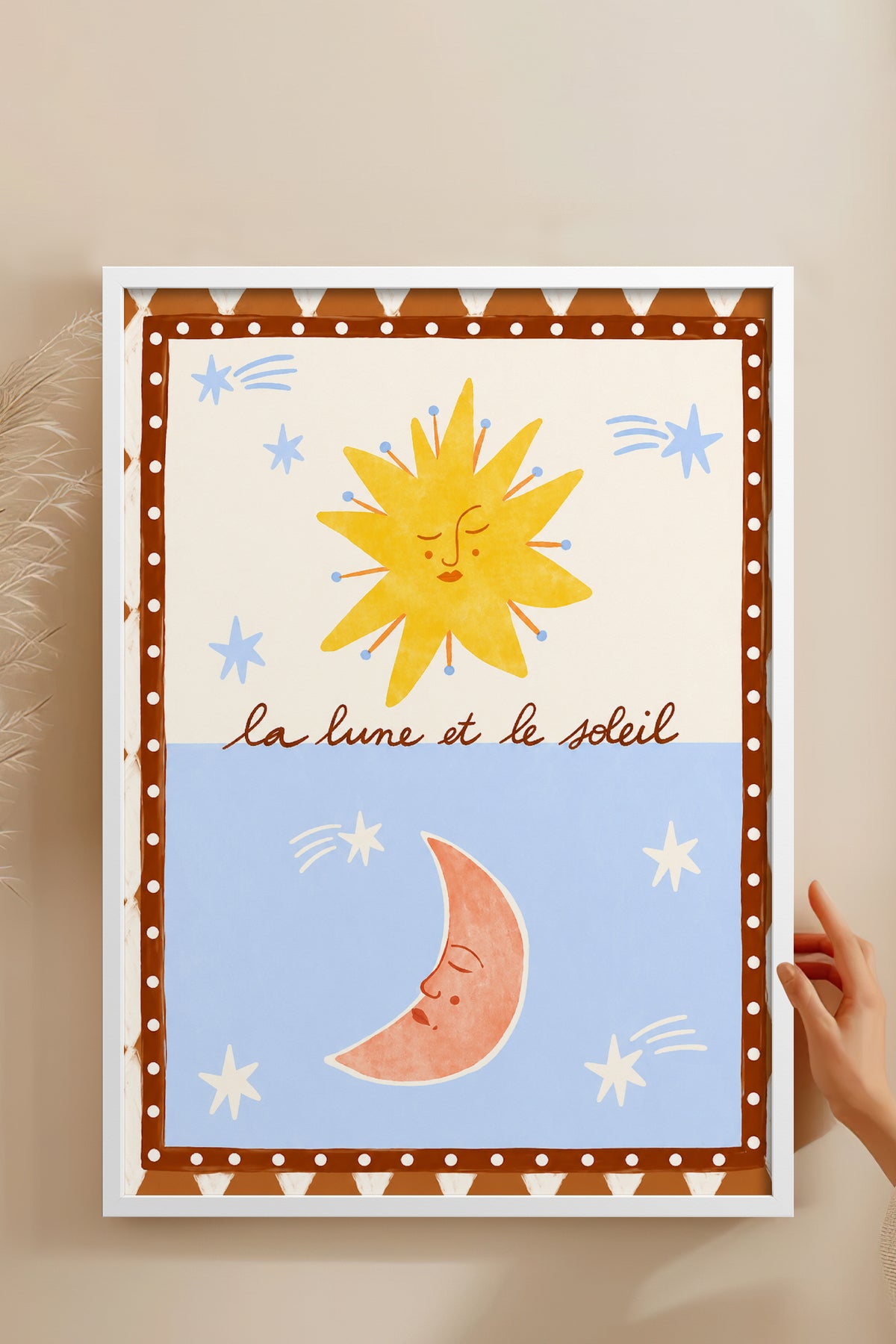 HOMEPACK Ahşap Çerçeveli Tablo Çerçeveli Poster Sanatsal Modern Duvar Dekoru BEK-8451