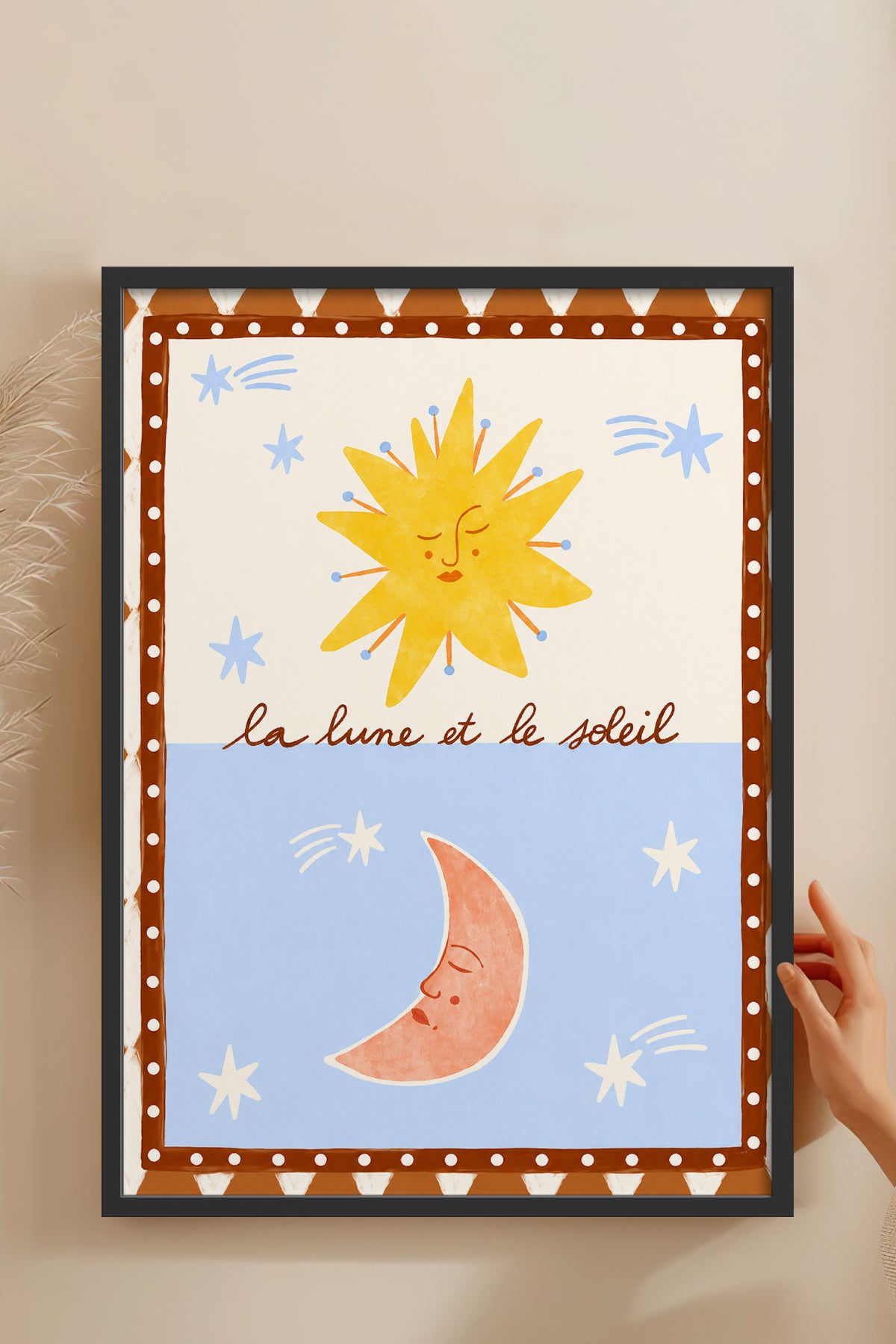 HOMEPACK Ahşap Çerçeveli Tablo Çerçeveli Poster Sanatsal Modern Duvar Dekoru BEK-8451