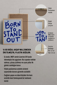 HOMEPACK Ahşap Çerçeveli Tablo Çerçeveli Poster Sanatsal Modern Duvar Dekoru BEK-8452