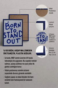 HOMEPACK Ahşap Çerçeveli Tablo Çerçeveli Poster Sanatsal Modern Duvar Dekoru BEK-8452
