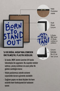 HOMEPACK Ahşap Çerçeveli Tablo Çerçeveli Poster Sanatsal Modern Duvar Dekoru BEK-8452