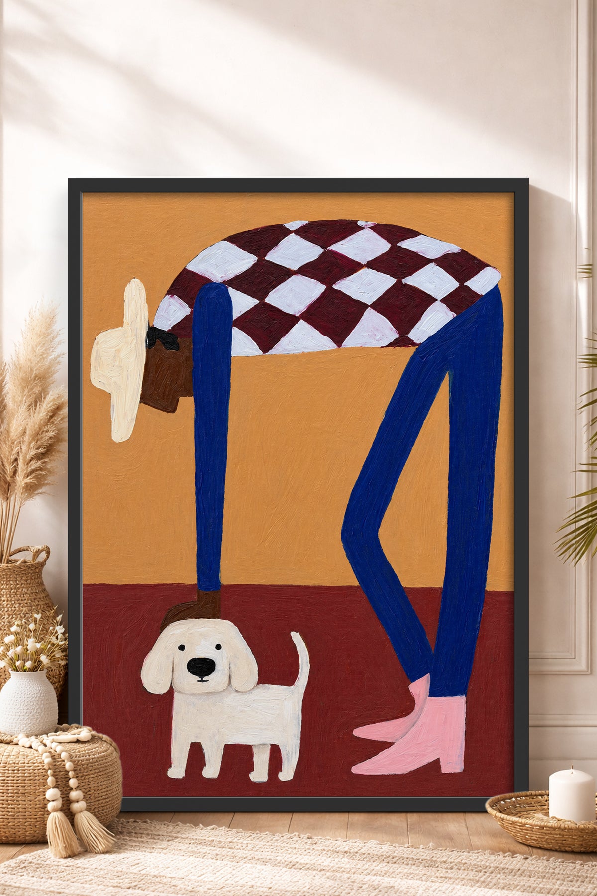 HOMEPACK Ahşap Çerçeveli Tablo Çerçeveli Poster Sanatsal Modern Duvar Dekoru BEK-8453
