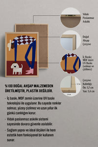 HOMEPACK Ahşap Çerçeveli Tablo Çerçeveli Poster Sanatsal Modern Duvar Dekoru BEK-8453