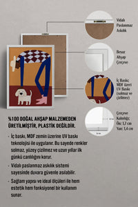HOMEPACK Ahşap Çerçeveli Tablo Çerçeveli Poster Sanatsal Modern Duvar Dekoru BEK-8453